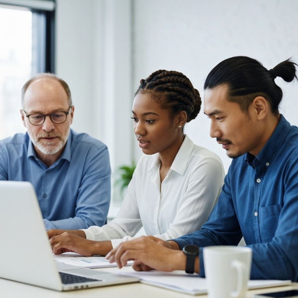 Équipe professionnelle travaillant ensemble